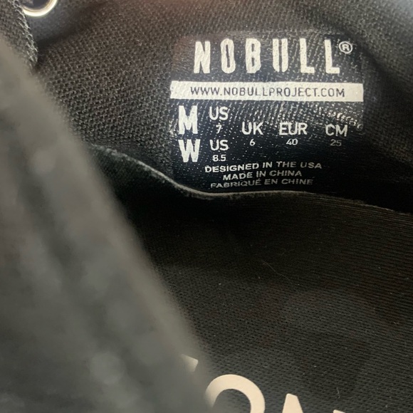 NOBULL Sneakers Black Camo Womens 8.5 Mens 7 Unisex Canvas Trainer  - Picture 12 of 13